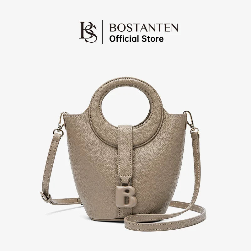 BOSTANTEN STYLISH SHOULDER BAG – MODERN BUCKET BAG DESIGN