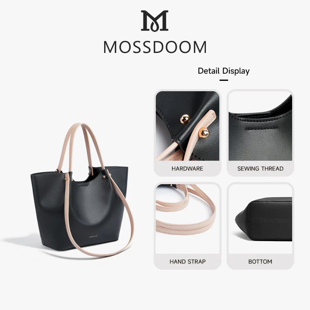 MOSSDOOM PERLA BAG – ELEGANT BUCKET TOTE FOR WOMEN
