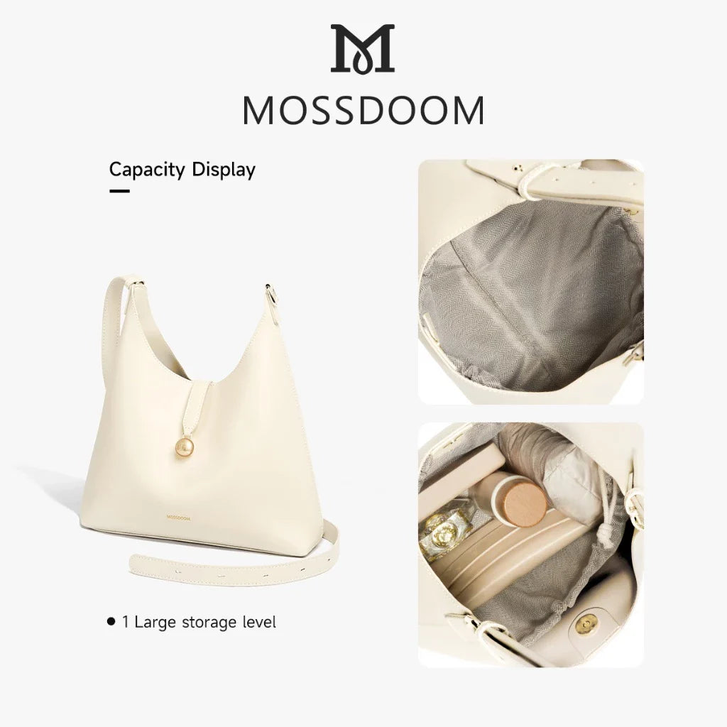 MOSSDOOM GIO VERSATILE WOMEN'S BAG – LARGE TOTE & SHOULDER BAG IN SOLID COLORS