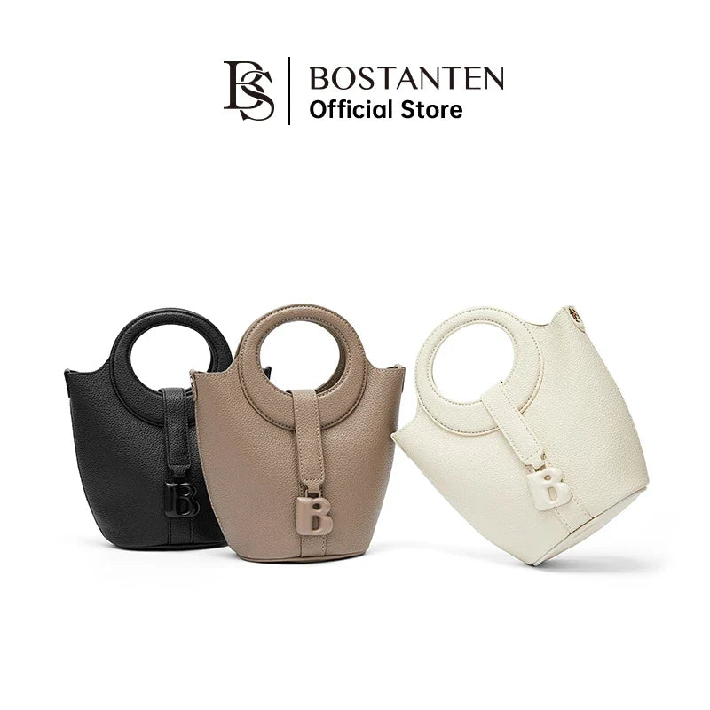 BOSTANTEN STYLISH SHOULDER BAG – MODERN BUCKET BAG DESIGN
