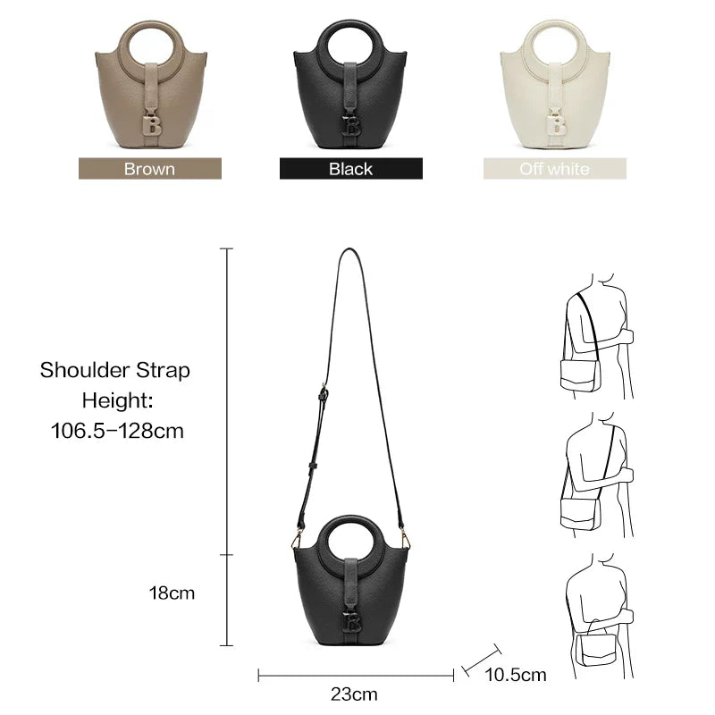 BOSTANTEN STYLISH SHOULDER BAG – MODERN BUCKET BAG DESIGN