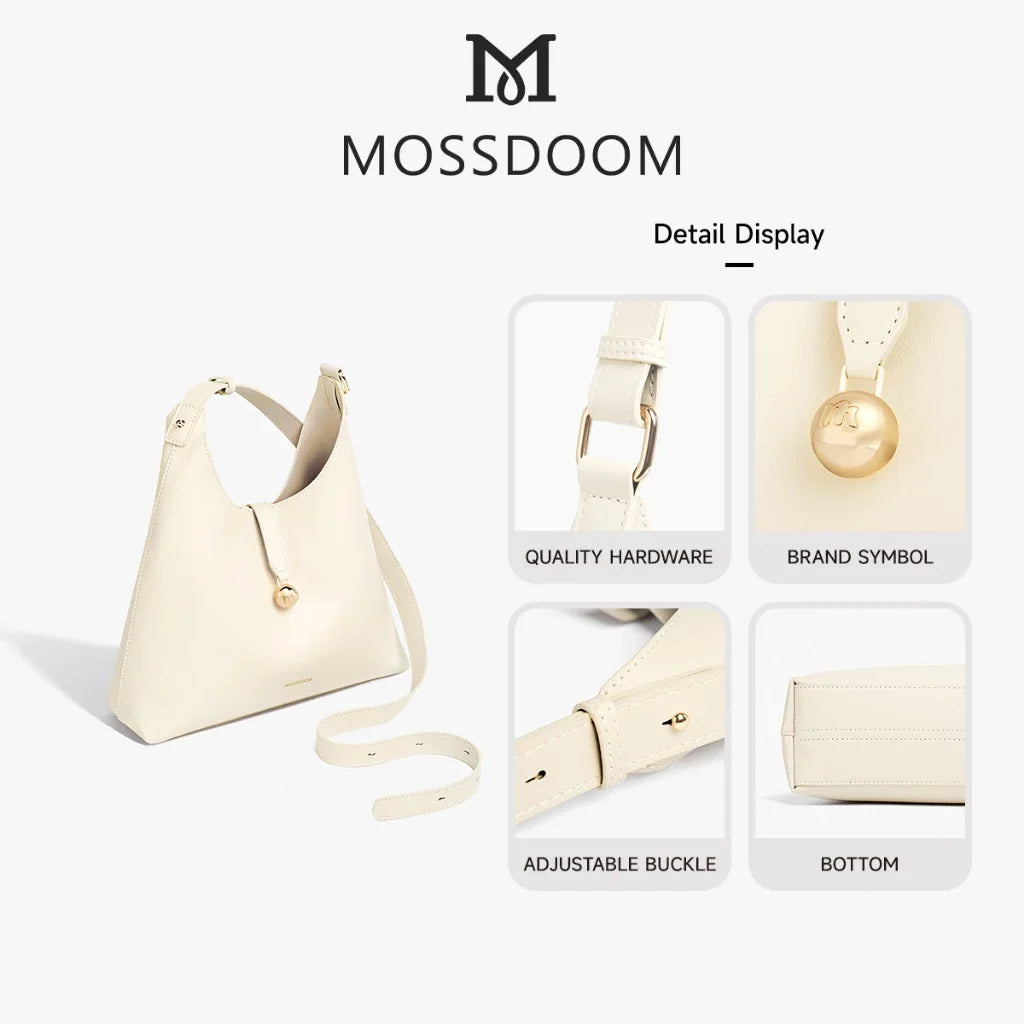 MOSSDOOM GIO VERSATILE WOMEN'S BAG – LARGE TOTE & SHOULDER BAG IN SOLID COLORS
